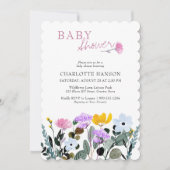 Wildbloem  Baby shower uitnodiging (Voorkant)