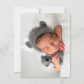 Wildbloem Baptisme Girl Baptisme Hartelijk dank Bedankkaart (Achterkant)