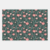 Wildbloem Bloeit Eenvoudig Roze Groen Zoet Chique Inpakpapier Vel (Voorkant 2)