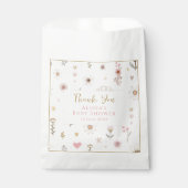 Wildbloem Bloemen Baby shower Bedankzakje (Voorkant)