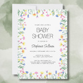 Wildbloem Bloemen Baby shower Kaart