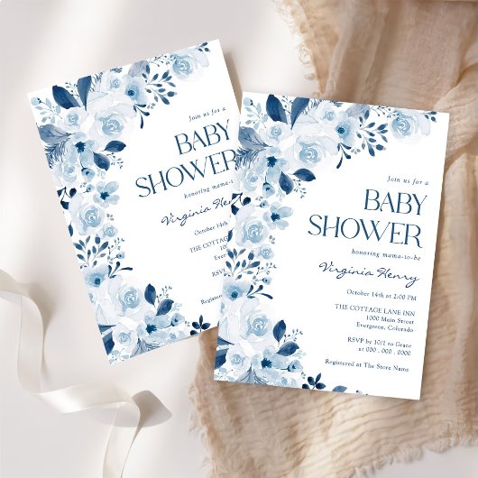 Wildbloem Bloemen Baby shower Kaart