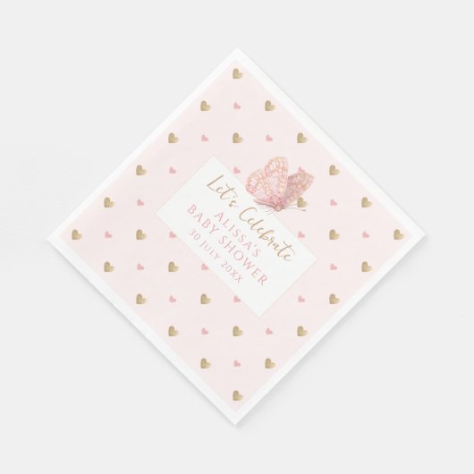 Wildbloem Bloemen Baby shower Servet (Hoek)