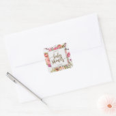 Wildbloem Bloemen baby shower sticker gunsten (Envelop)
