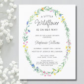 Wildbloem Bloemen Baby shower Uitnodiging Briefkaart