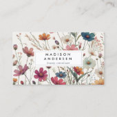 Wildbloem Bloemen Botanisch Modern Visitekaartje (Voorkant)