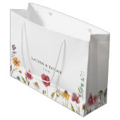 Wildbloem Bloemen bruiloft gunsten Groot Cadeauzakje (Voorkant Gekanteld)