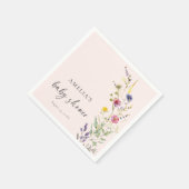 Wildbloem Bloemen Roze Baby shower Servet (Hoek)