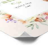 Wildbloem bloemenbloem baby shower gunsten poster (Hoek)