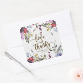 Wildbloem bloemenliefde en bedankt sticker bruilof (Envelop)