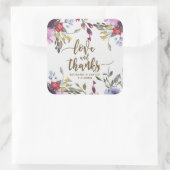 Wildbloem bloemenliefde en bedankt sticker bruilof (Tas)