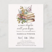Wildbloem | Boek Baby shower Budget Invitation (Voorkant)