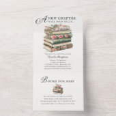 Wildbloem | Boek Thema Baby shower Uitnodiging (Binnen)