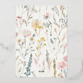 Wildbloem | Boek Thema Baby shower Uitnodiging (Achterkant)