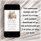 Wildbloem | Boek Thema Baby shower Uitnodiging