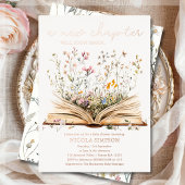 Wildbloem | Boek Thema Baby shower Uitnodiging