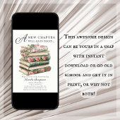 Wildbloem | Boek Thema Baby shower Uitnodiging