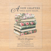 Wildbloem | Boek Thema Baby shower Uitnodiging (Voorkant)