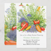 Wildbloem Boerderij Vers Baby shower Kaart (Voorkant / Achterkant)