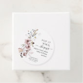 Wildbloem boho modern Baby shower Pop het als ze Bedankjes Labels (In situ)