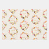 Wildbloem  Botanisch Baby shower Inpakpapier Vel (Voorkant)