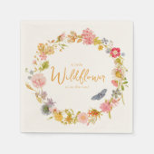 Wildbloem  Botanisch Baby shower Servet (Voorkant)