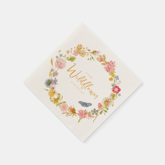 Wildbloem  Botanisch Baby shower Servet (Hoek)