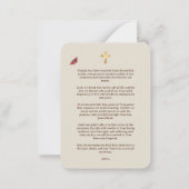 Wildbloem & boter begrafenisgebed notitiekaartje (Achterkant)