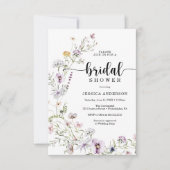 Wildbloem Bridal Shower-uitnodigkaart Kaart (Voorkant)