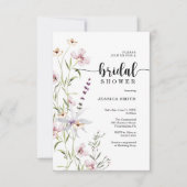 Wildbloem Bridal Shower-uitnodigkaart Kaart (Voorkant)