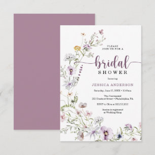 Wildbloem Bridal Shower-uitnodigkaart Kaart