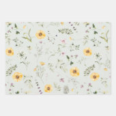 Wildbloem Bunny Lamb Paaskonijnentuin Inpakpapier Vel (Voorkant 2)