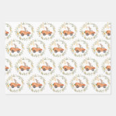 Wildbloem Bunny Lamb Paaskonijnentuin Inpakpapier Vel (Voorkant)