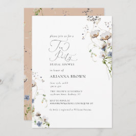 Wildbloem Calligrafie Bridal Shower Invitation Kaart