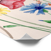 Wildbloem Charm raad hoeveel Baby shower gebarenta Poster (Hoek)