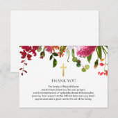 Wildbloem Christelijk Memorial Bedankkaart (Voorkant / Achterkant)