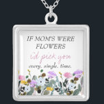 Wildbloem Editable Poem Moederdag Zilver Vergulden Ketting<br><div class="desc">Wilde bloem ketting met bewerkbaar moederdag gedicht dat op dit moment luidt: "Als mama bloemen is, kies ik je elke keer." Het ontwerp bevat een waterverf bloem grens van wilde bloemen in roze lila geel en blauw. U kunt de lettertype- of achtergrondkleur vrij wijzigen om deze aan te passen (klik...</div>