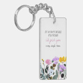 Wildbloem Editable Poem Personated Moederdag Sleutelhanger (Voorkant Links)