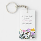 Wildbloem Editable Poem Personated Moederdag Sleutelhanger (Voorkant)