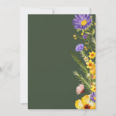 Wildbloem Elegant Modern Rustiek Baby shower Kaart (Achterkant)