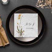 Wildbloem Elegante Moderne Rustieke Tuin Bruiloft Servet