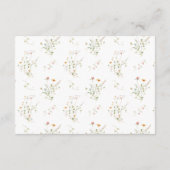 Wildbloem Elegante Moderne Tuin Bloemen Bruiloft Informatiekaartje (Achterkant)
