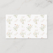 Wildbloem Elegante Moderne Tuin Bloemen Bruiloft Informatiekaartje (Achterkant)