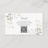 Wildbloem Elegante Moderne Tuin Bloemen Bruiloft Q Informatiekaartje (Voorkant)