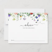 Wildbloem en bijenadvies voor de Passen getrouwd K Kaart (Voorkant)