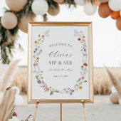 Wildbloem en flessen Baby Sip en See Welcome Poster