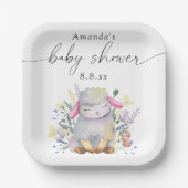 Wildbloem en lamsvlees - Baby shower Papieren Bordje (Voorkant)