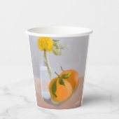 Wildbloem en Sinaasappels Papieren Bekers (Voorkant)