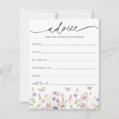 Wildbloem en Vlinders Baby Advies Kaart (Voorkant)