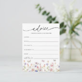 Wildbloem en Vlinders Baby Advies Kaart (Staand voorkant)